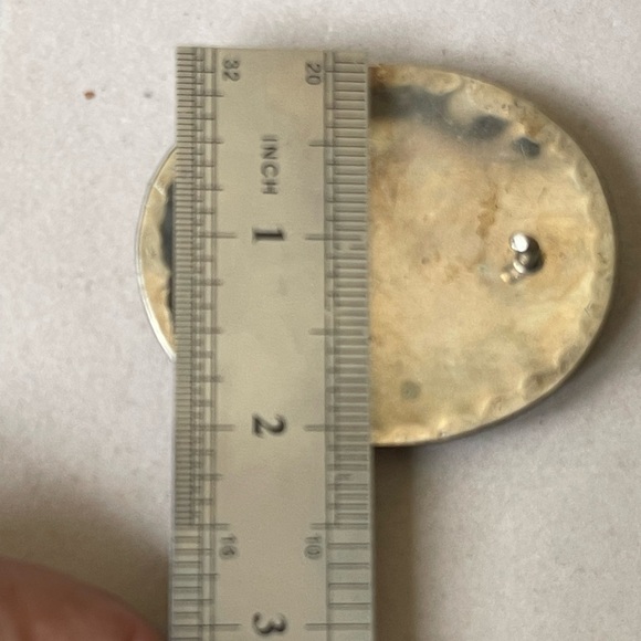 VTG Southwest Mosaic Inlay Gemstone Belt Buckle Silver Plated - Picture 7 of 11